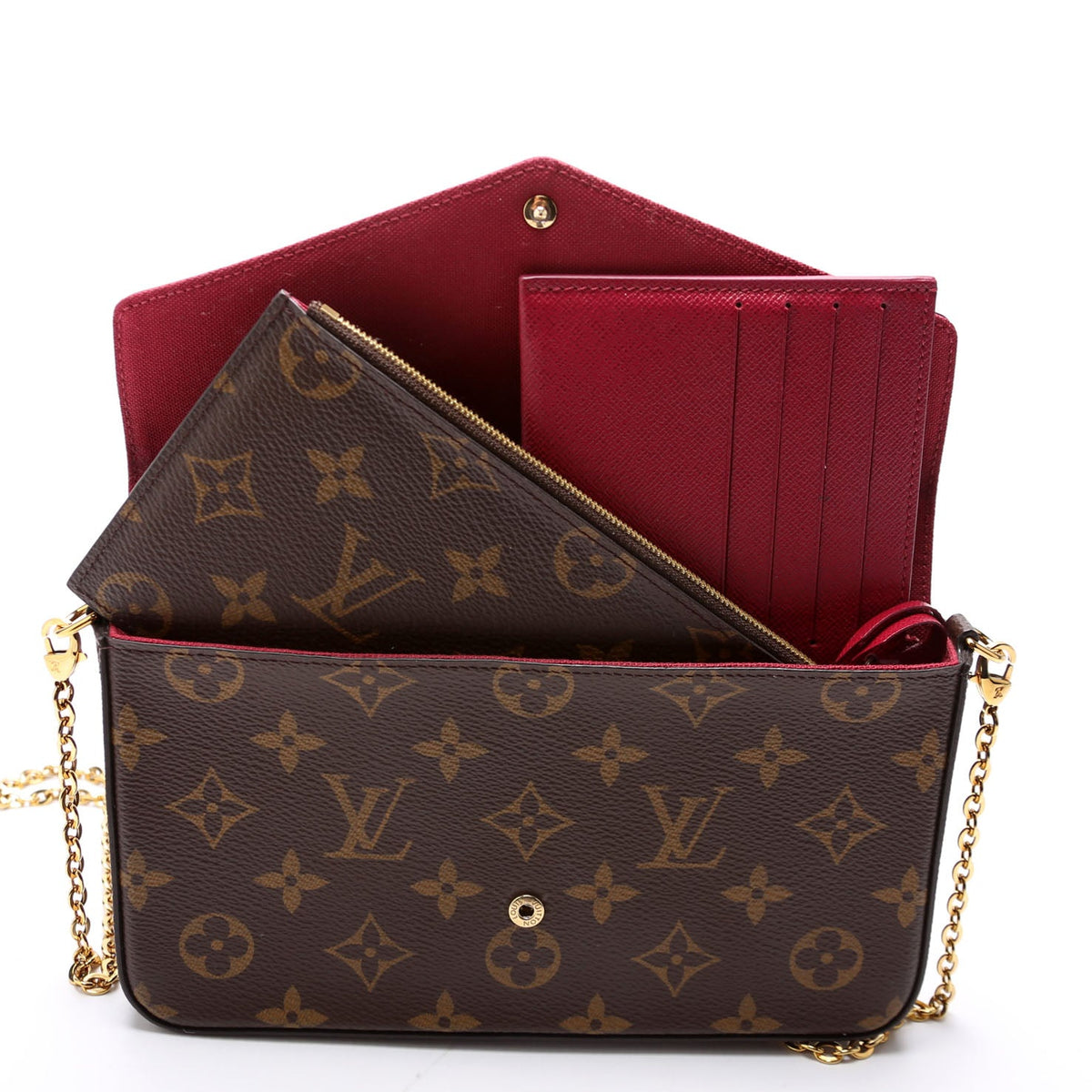 Pochette Felicie Monogram Berry