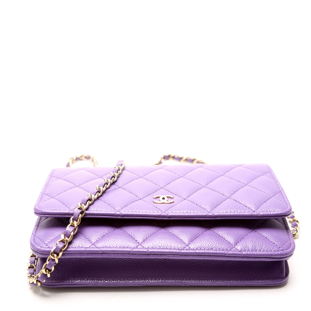 Chanel hold for alex t WOC Classic Quilted Caviar RFID Purple