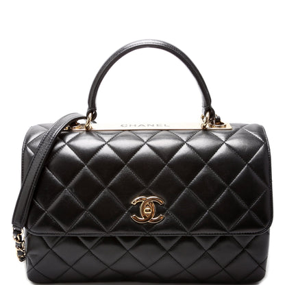 Chanel Trendy Top Handle Medium Lambskin 28M Black