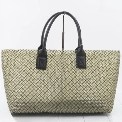 Bottega Veneta Cabat Large Intreccio Transparent Leather and PVC Tote Bag