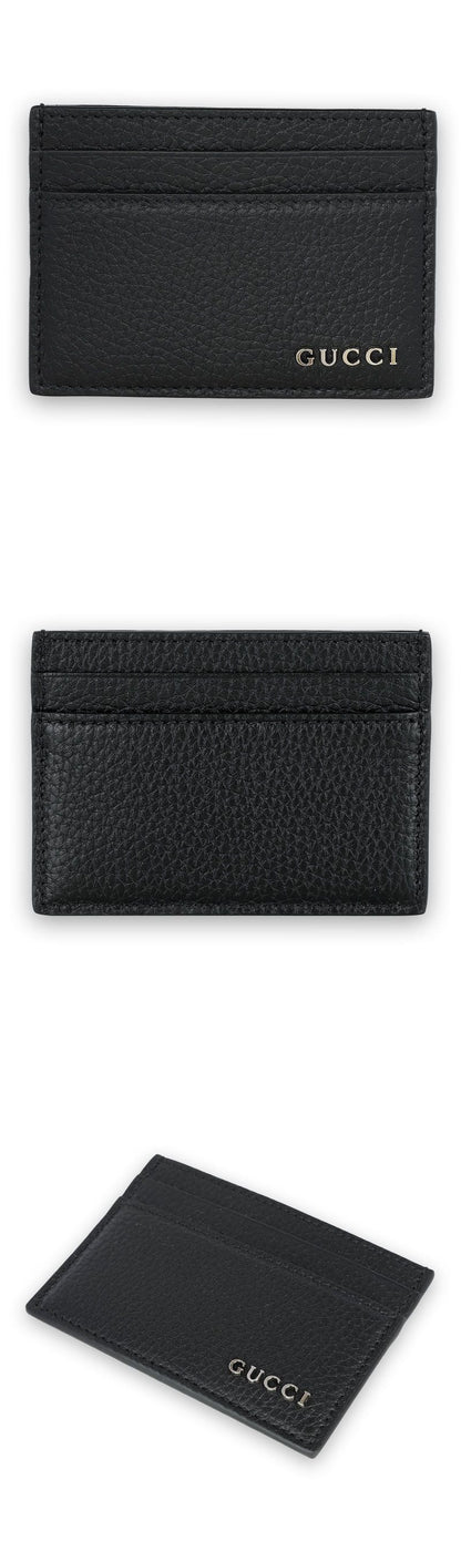 Gucci Men's Metal Logo Leather Card Holder 142706741