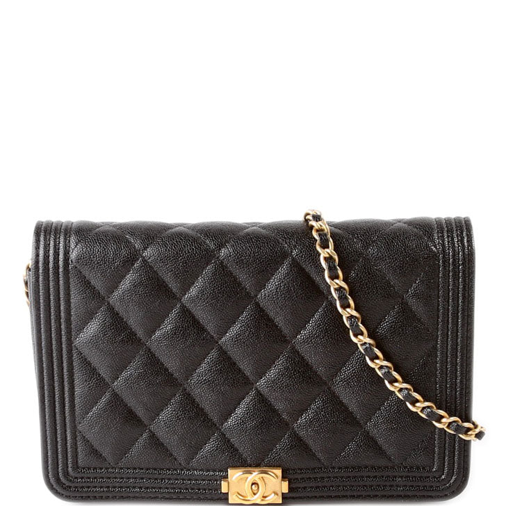 Chanel Wallet On Chain Boy Caviar Black