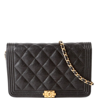 Chanel Wallet On Chain Boy Caviar Black