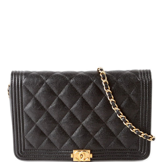 Chanel Wallet On Chain Boy Caviar Black