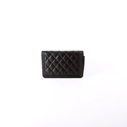 Chanel Wallet On Chain Boy Caviar Black