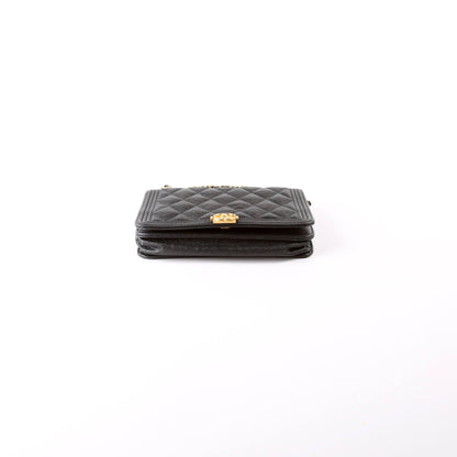 Chanel Wallet On Chain Boy Caviar Black