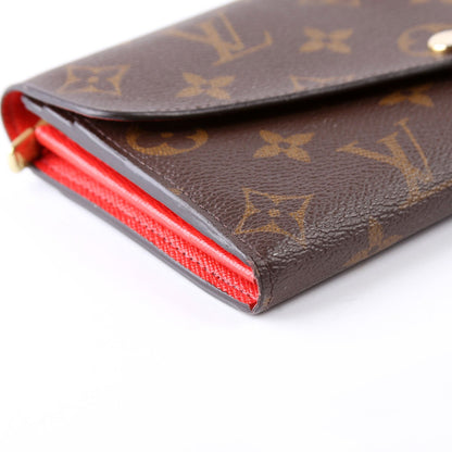 Sarah Wallet Monogram Newer Red
