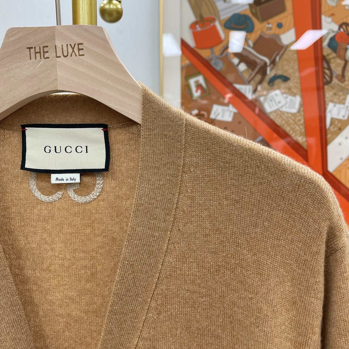 Gucci Cashmere Cardigan Camel 132952434