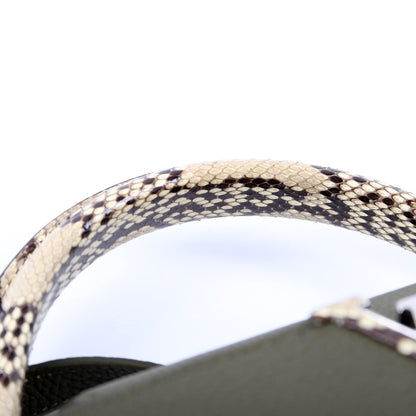 Louis-Vuitton Capucines PM Taurillon/Python Green