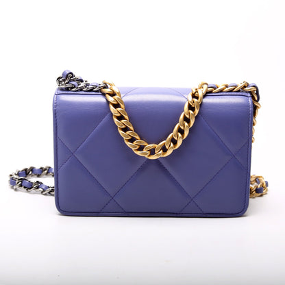 Chanel Chanel 19 WOC Quilted Lambskin 30M Purple