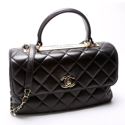 Chanel Trendy Top Handle Medium Lambskin 24M Black