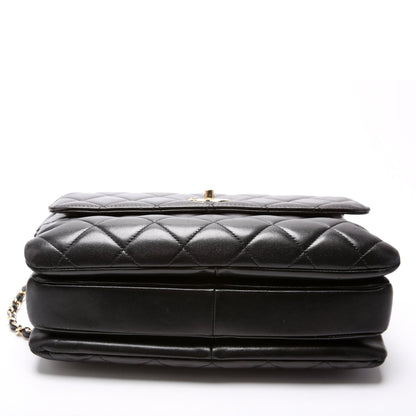 Chanel Trendy Top Handle Medium Lambskin 24M Black