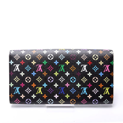 Sarah Wallet Multicolor Monogram Black