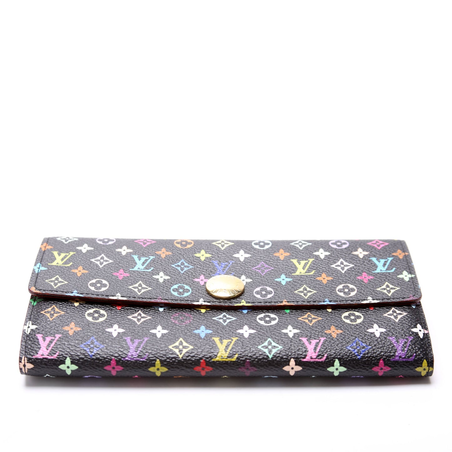 Sarah Wallet Multicolor Monogram Black