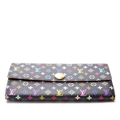 Sarah Wallet Multicolor Monogram Black
