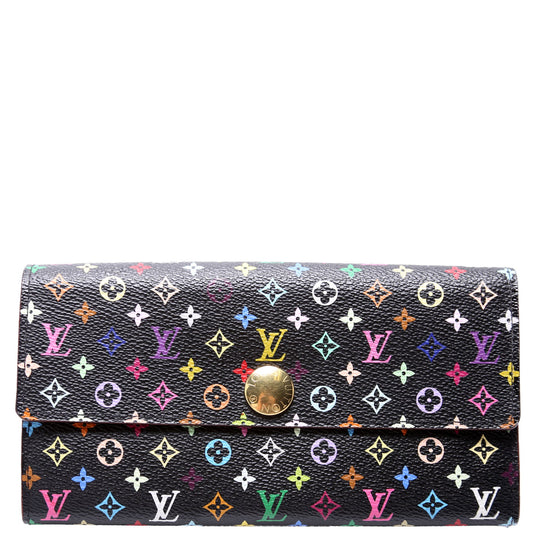 Sarah Wallet Multicolor Monogram Black