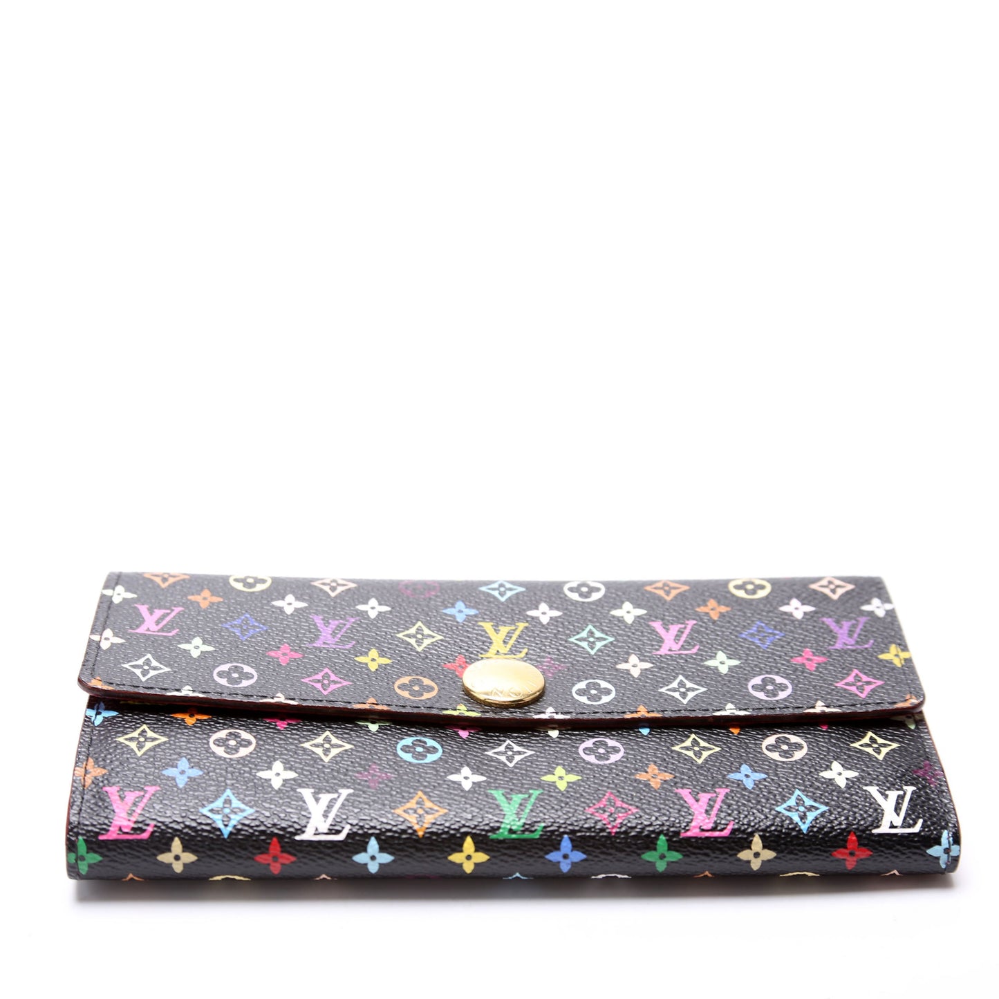 Sarah Wallet Multicolor Monogram Black