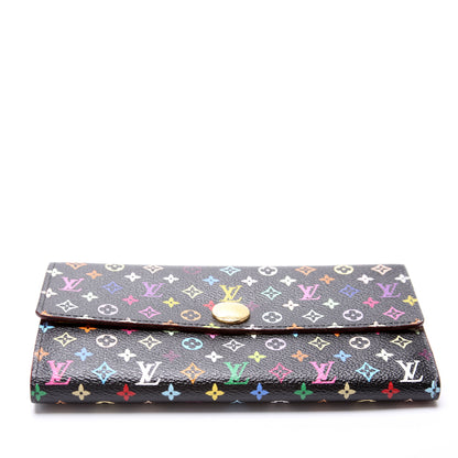 Sarah Wallet Multicolor Monogram Black
