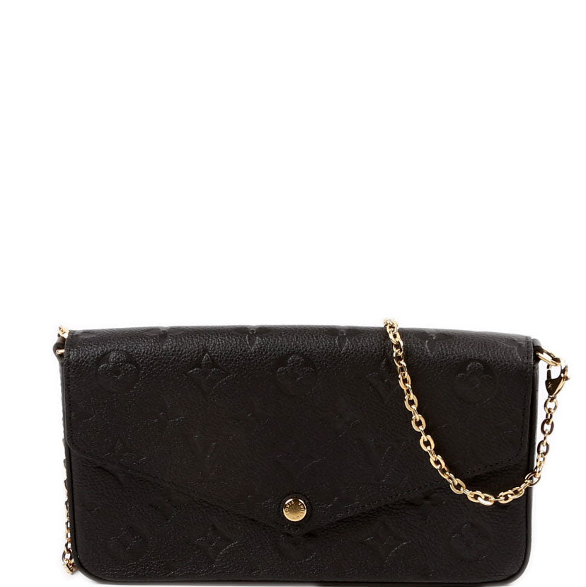 Pochette Felicie Empreinte Black