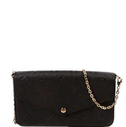 Pochette Felicie Empreinte Black