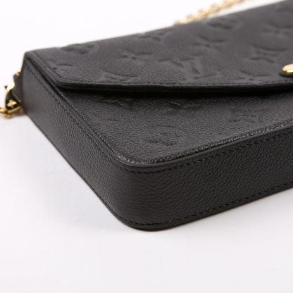 Pochette Felicie Empreinte Black