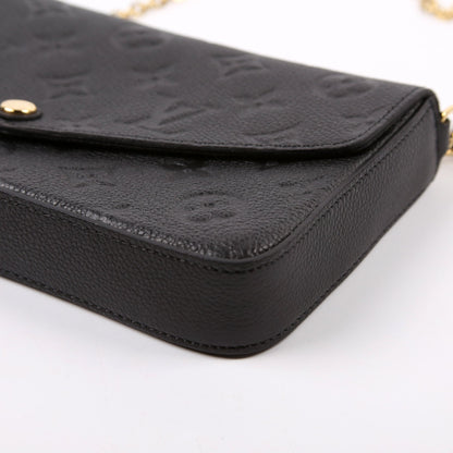 Pochette Felicie Empreinte Black