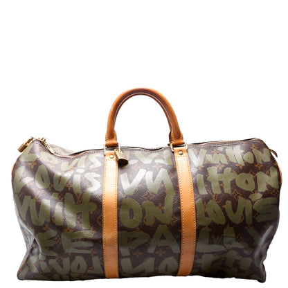 Keepall 50 Graffiti Monogram Green