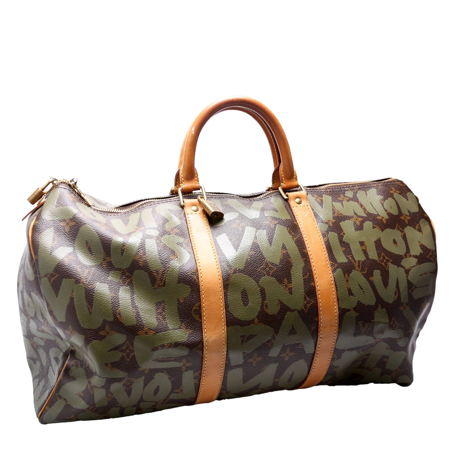 Keepall 50 Graffiti Monogram Green