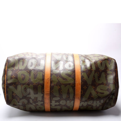 Keepall 50 Graffiti Monogram Green