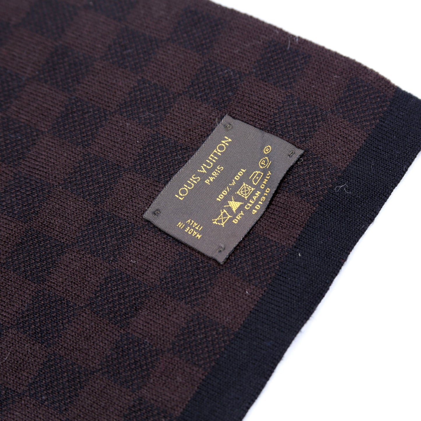 Damier Ebene Wool Scarf
