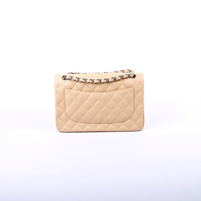 Chanel Classic Flap Jumbo Caviar 14-16M Nude