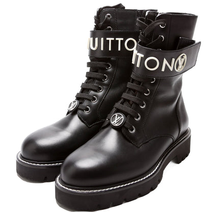 Territory Flat Ranger Calfskin Boots Size 37.5 Black