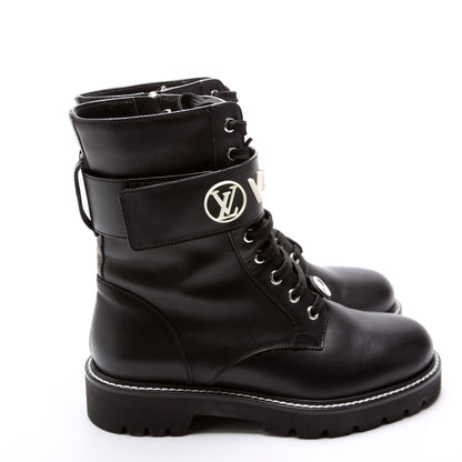 Territory Flat Ranger Calfskin Boots Size 37.5 Black