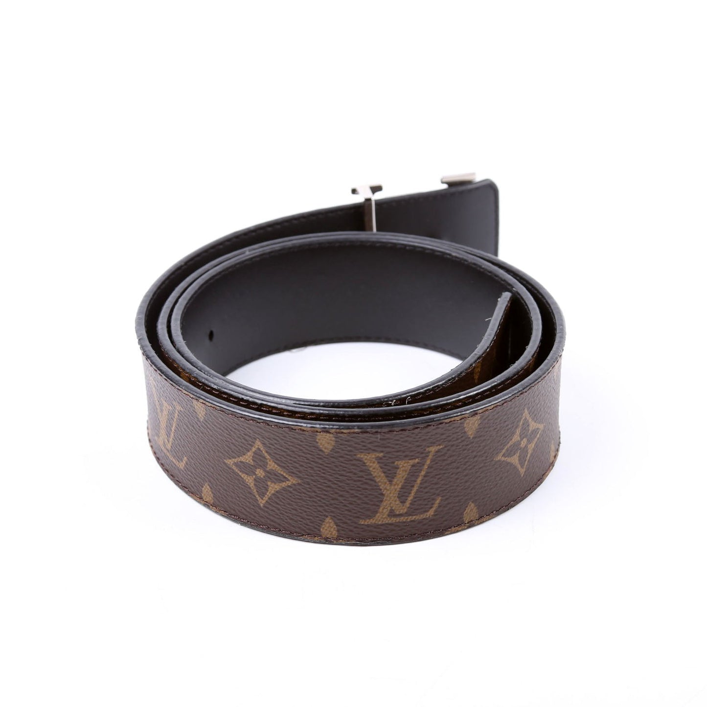 LV Initiales 40MM Reverse Leather/Monogram Size 90/36