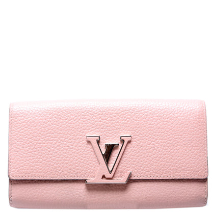 Capucines Wallet Large Plain Pink