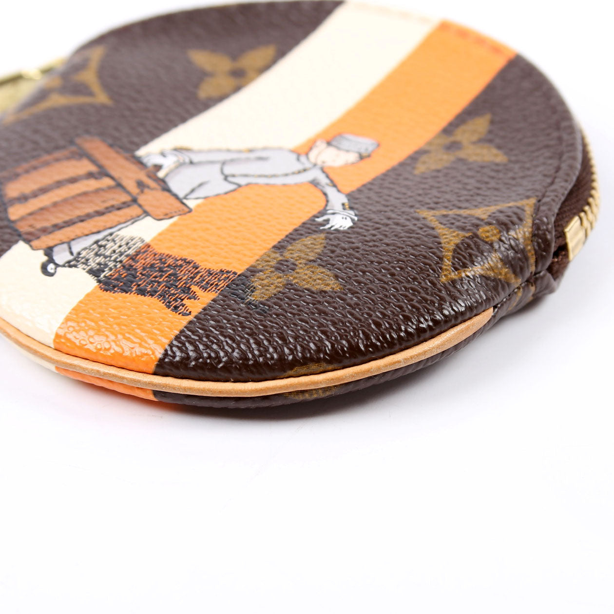 Louis-Vuitton Round Coin Purse Groom Bellhop Monogram