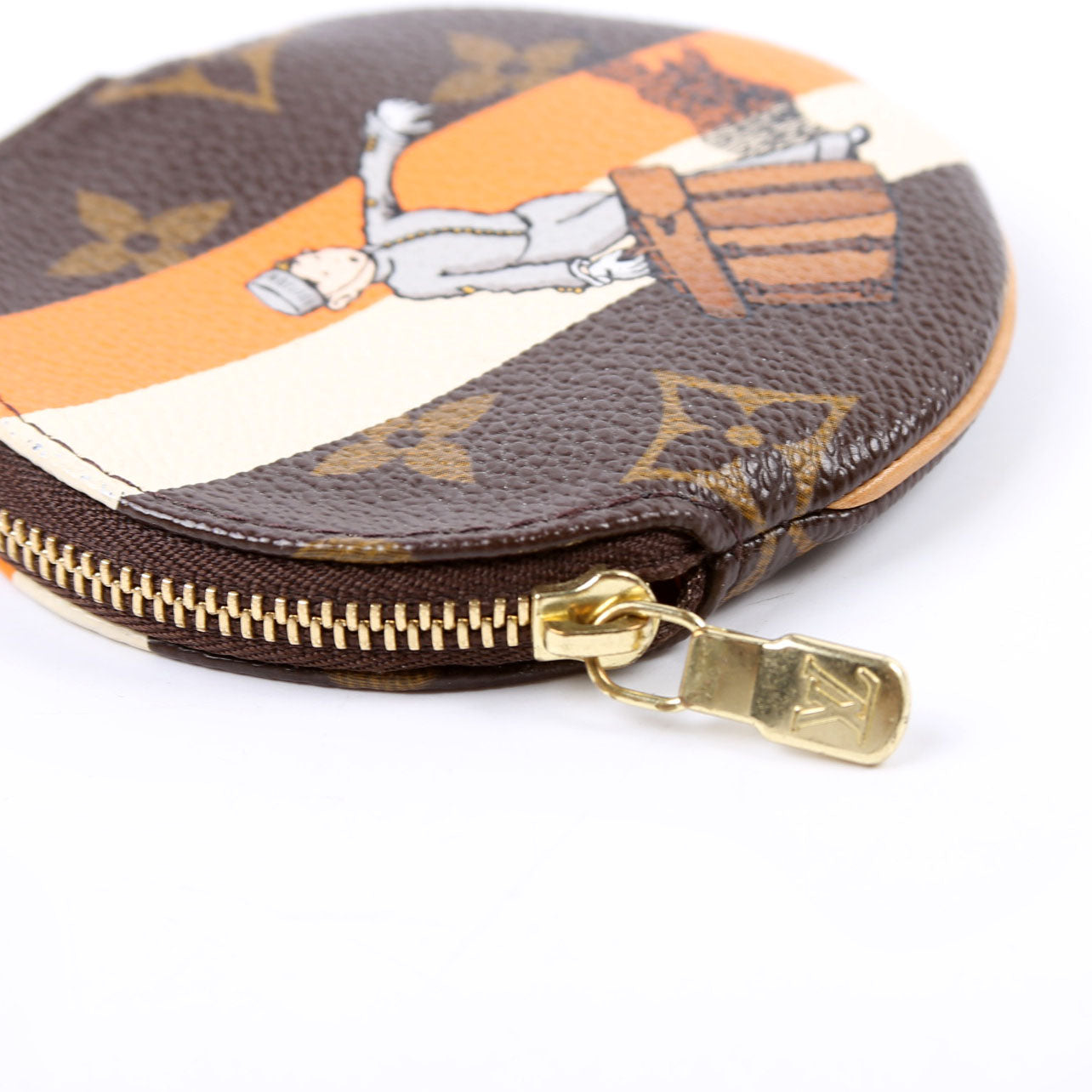 Louis-Vuitton Round Coin Purse Groom Bellhop Monogram
