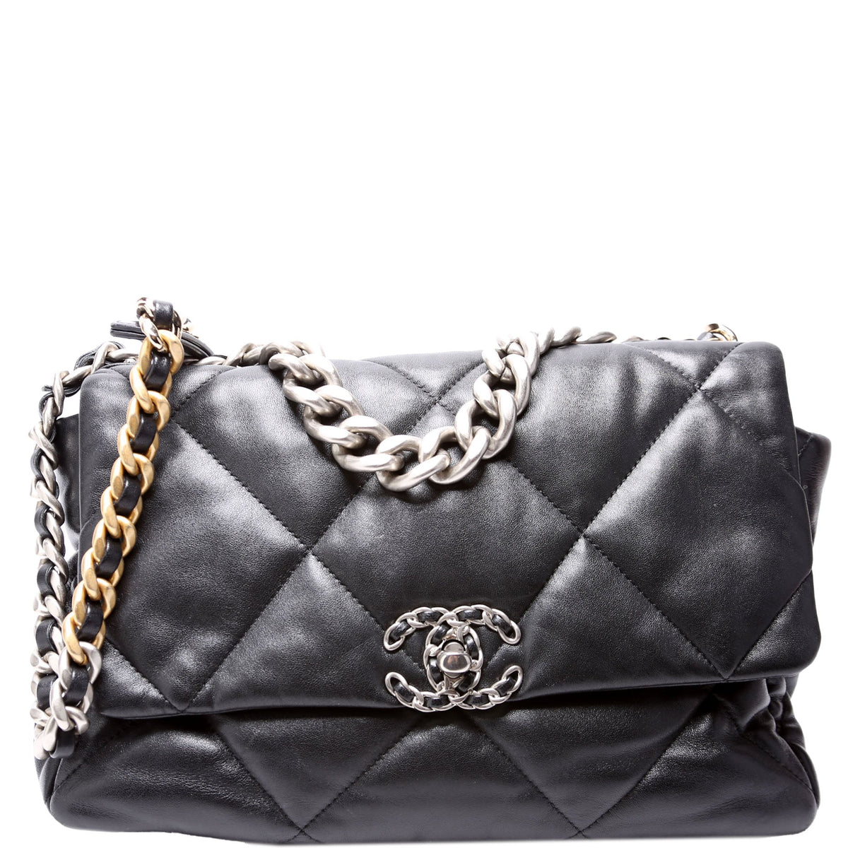 Chanel Quilted Goatskin 19 Large Flap RFID Black