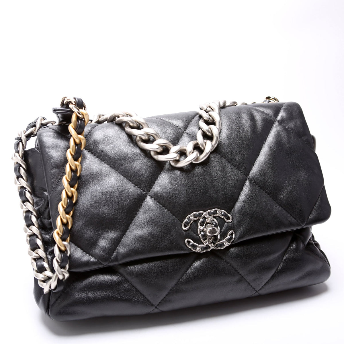 Chanel Quilted Goatskin 19 Large Flap RFID Black