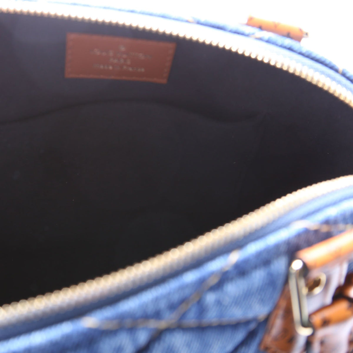 Louis-Vuitton Alma BB Malletage Monogram Denim Blue/Brown