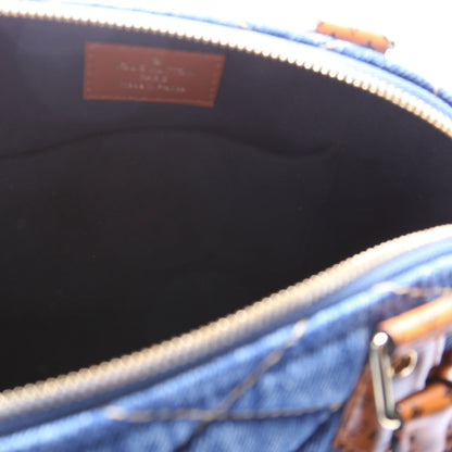 Louis-Vuitton Alma BB Malletage Monogram Denim Blue/Brown