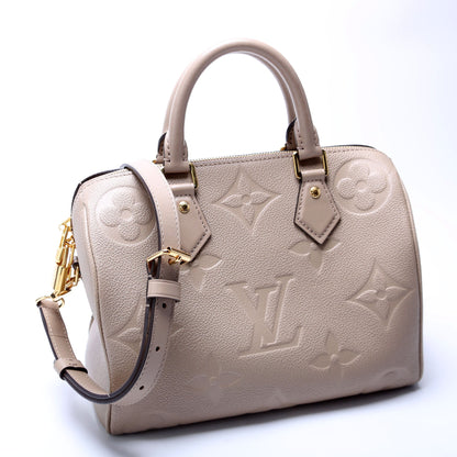 Louis-Vuitton Speedy  Bandouliere Empreinte Tan
