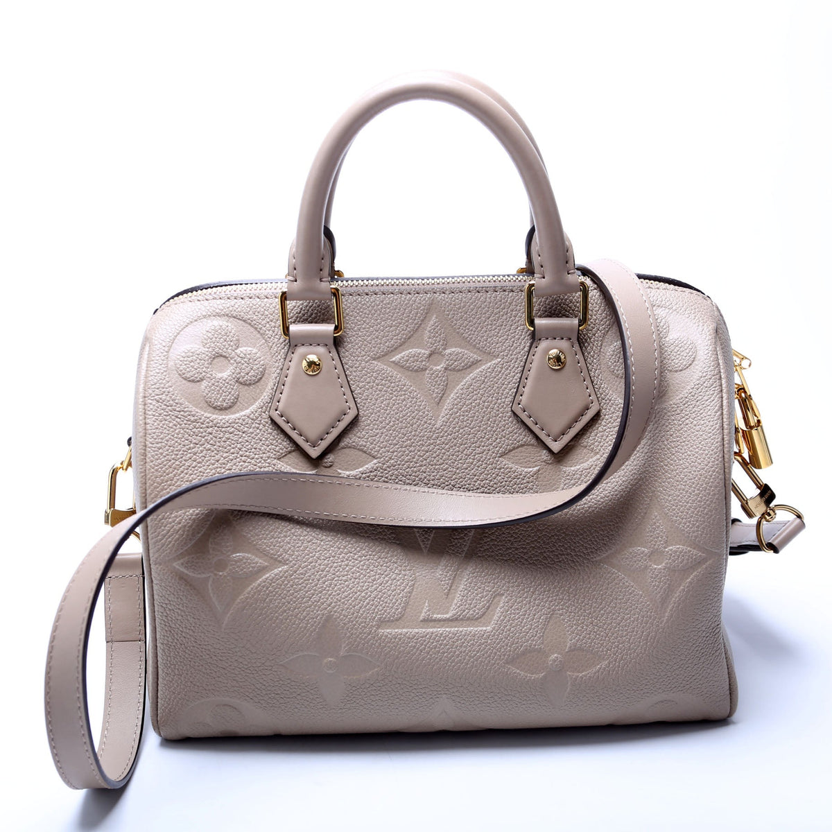 Louis-Vuitton Speedy  Bandouliere Empreinte Tan