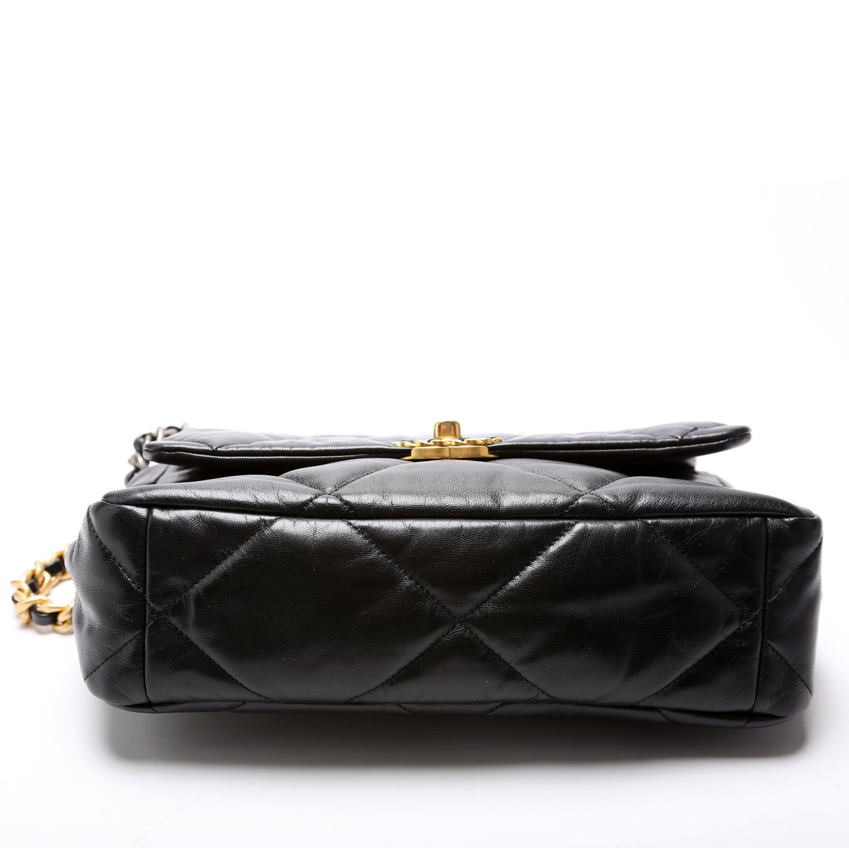 Chanel Quilted Goatskin 19 Large Flap 29M Black