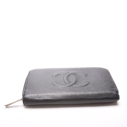 Chanel Timeless CC Zip Around Organizer Wallet 17M Black