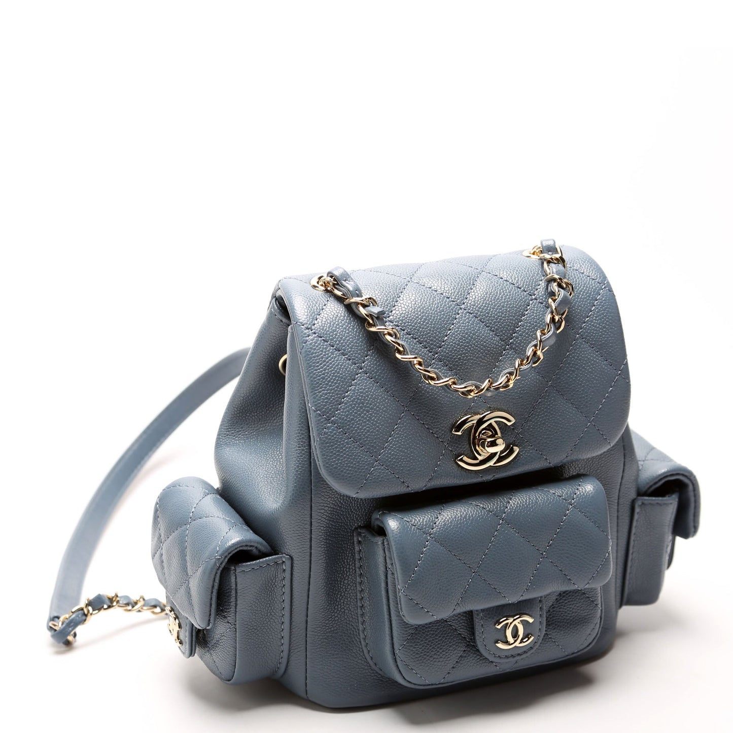 Chanel Pocket Backpack Small 2023 Cav RFID Blue