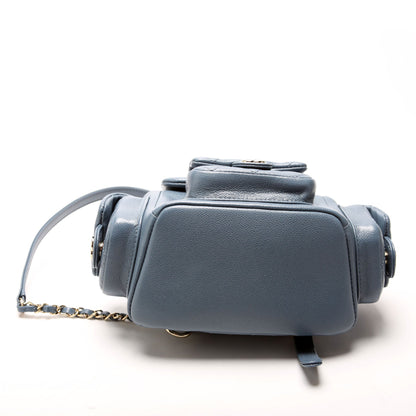 Chanel Pocket Backpack Small 2023 Cav RFID Blue