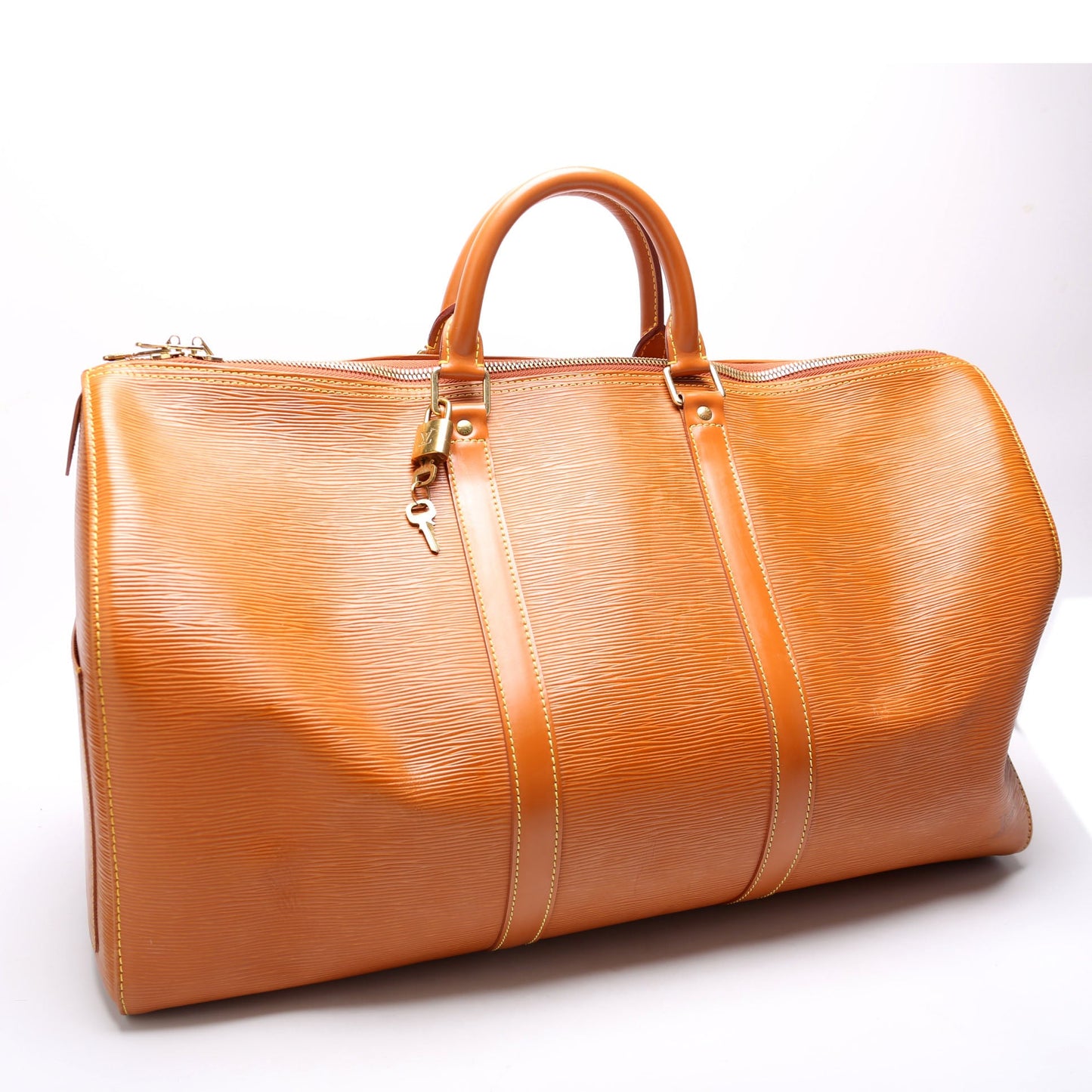 Louis-Vuitton Keepall  Epi Cognac