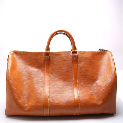 Louis-Vuitton Keepall  Epi Cognac