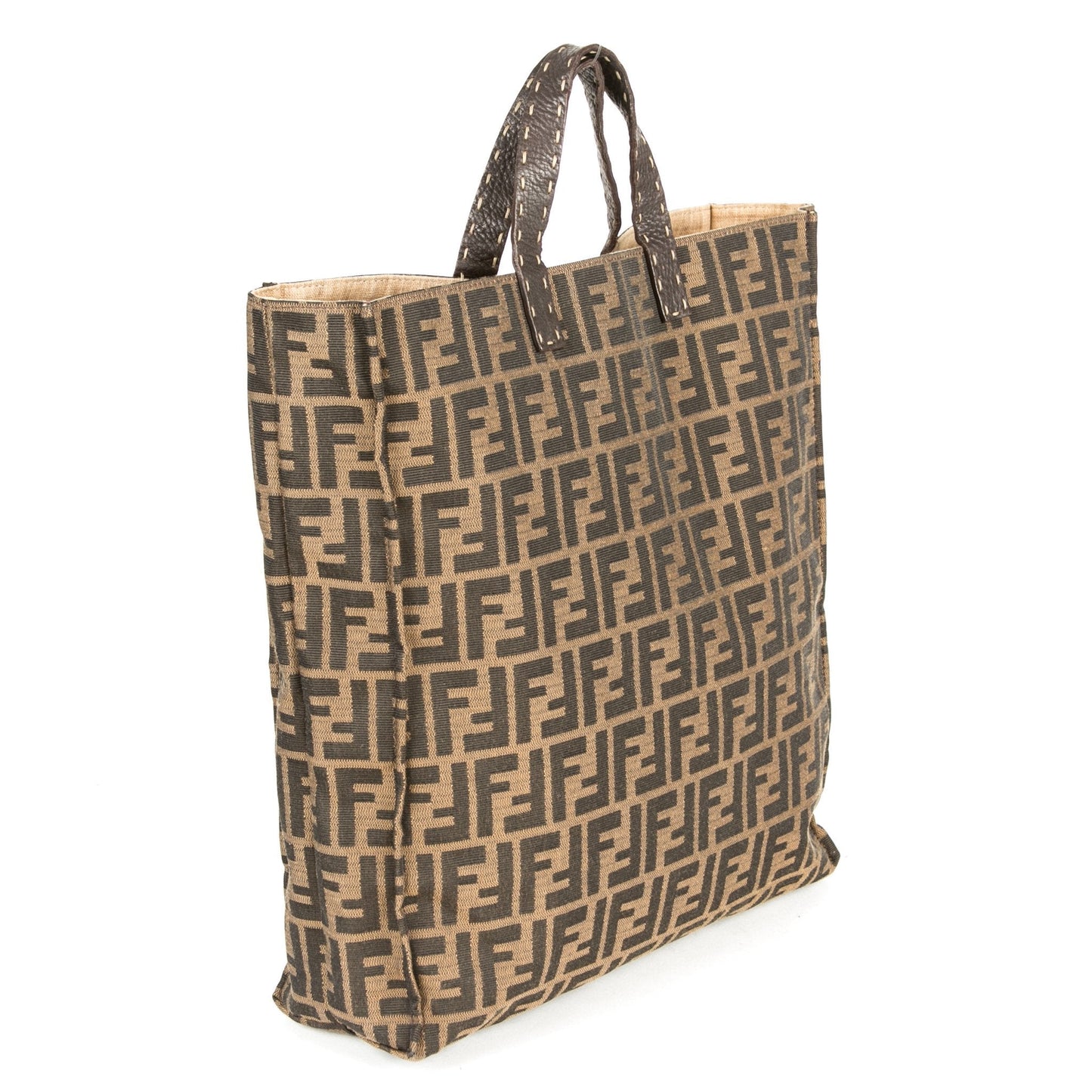 Fendi Tobacco Zucca Selleria Special Large Shopping Tote Bag (Indistinguishable)